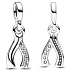 Charm Sterling Silber 925 Knochen Grußkarte - Mini Medaillon, Armband Anhänger Symbol