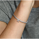 Charme Sterling Silber 925 Alphabet Buchstabe K, Perle für Armband