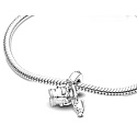 Sterling Silber 925 Teekanne und Schaufel 2in1, Anhänger auf Armband Interessen