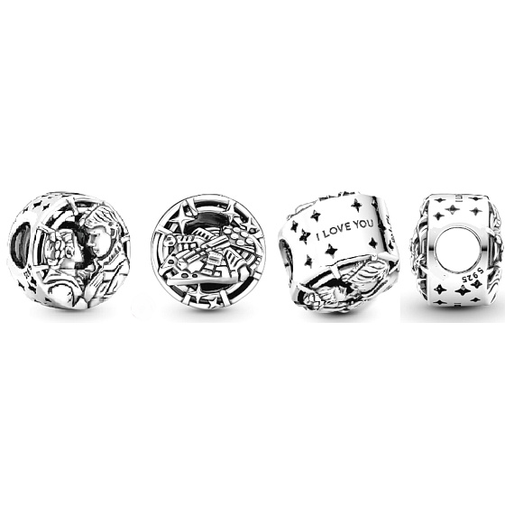 Charme Sterling Silber 925 Marvel Star Wars Han Solo und Leia, Perle auf Armband Film