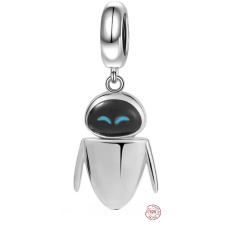 Charms Sterling Silber 925 Disney Pixar Wall-E, Eva Roboter, Film-Armband-Anhänger