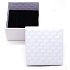 Geschenkbox aus strukturiertem Papier mit Schwamm für Schmuck, weiß, 5,1 x 5 x 3,3 cm, 1 Stück