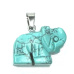 Tyrkenit Elefant Anhänger Naturstein, handgeschliffene Figur 1,8 x 2,5 x 8 mm, Stein der jungen Menschen, die nach einem Lebensziel suchen