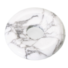Magnesit / Howlite weiß Donut Naturstein 30 mm, Reinigungsstein