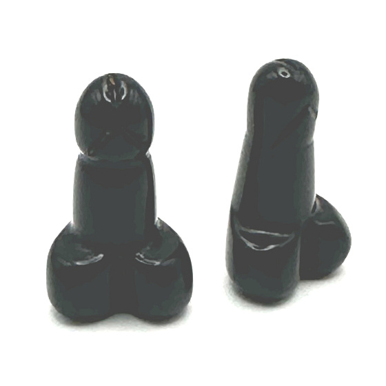 Chalcedon schwarz Penis zum Glück, Naturstein zum Bauen ca. 3 cm