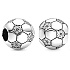 Charme Sterling Silber 925 Glitzernde Fußball, Perle auf Armband Sport
