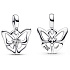 Sterling Silber 925 Schmetterling - Mini Medaillon mit klarem Zirkonia, Tierarmband-Anhänger