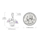 Charm Sterlingsilber 925 Geschwister Schwestern Ich habe Glück, dich zu haben 3-in-1, Anhänger für Familienarmband