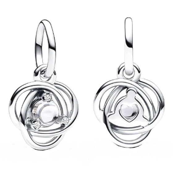 Charme Sterling Silber 925 Kunstperle Kreis der Ewigkeit Juni, Anhänger am Armband Symbol