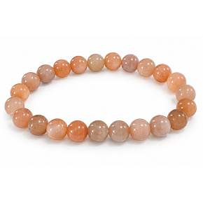 Sonnenstein-Armband 8 mm elastisch – Naturstein der Vitalität und Energie der Sonne, 16–17 cm Sonnenstein-Armband 8 mm elastisch – Naturstein der Vitalität und Energie der Sonne, 16–17 cm