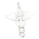 7 Chakren Energie-Anhänger - Engel Symbol Naturperlen 5,5 cm