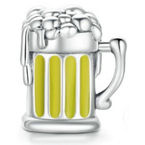 Charme Sterling Silber 925 Bier, Perle für Armband, Essen und Trinken