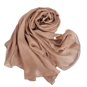 Luxusní hedvábný šátek ze 100% morušového hedvábí XXL 180 × 110 cm – Cappuccino