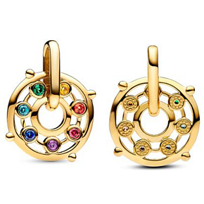 Charm Sterling Silber 925 Chakra - Mini Medaillon, Symbol-Anhänger