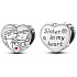Sterling Silber 925 Schwester in meinem Herzen, Perle Herz auf Armband Familie