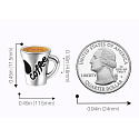 Sterling Silber 925 Kaffee-Liebhaber Tasse, Perle für Armband, Essen und Trinken