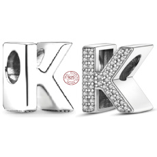 Charme Sterling Silber 925 Alphabet Buchstabe K, Perle für Armband Charme Sterling Silber 925 Alphabet Buchstabe K, Perle für Armband
