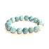 Larimar Armband elastisch Naturstein, 11 / 12 mm / 16 - 17 cm, Ruhe - Frieden - Gelassenheit