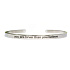 Edelstahlarmband silber mit Gravur Du bist mutiger..., offene Manschette, 4 mm
