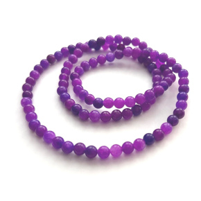 Sugilit náramek/náhrdelník elastický přírodní kámen, kulička 6 mm / 108 korálků - guma Láska • Moudrost • Pravda