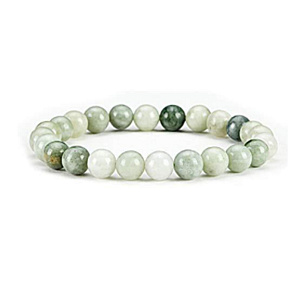 Jade Barna Armband elastisch Naturstein, Kugel 8 mm / 16 - 17 cm