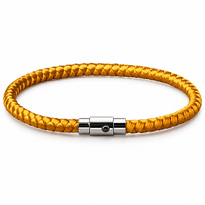 Seil-Magnetarmband – gelb 20,5 cm x 4 mm, unisex