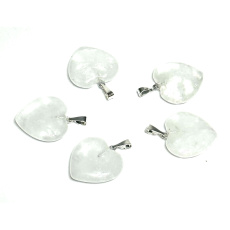 Kristall-Herz-Anhänger Naturstein 20 mm, Stein Steine