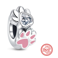 Sterling Silber 925 Paw Paws - Beloved Paws, Haustier Perlenarmband Sterling Silber 925 Paw Paws - Beloved Paws, Haustier Perlenarmband