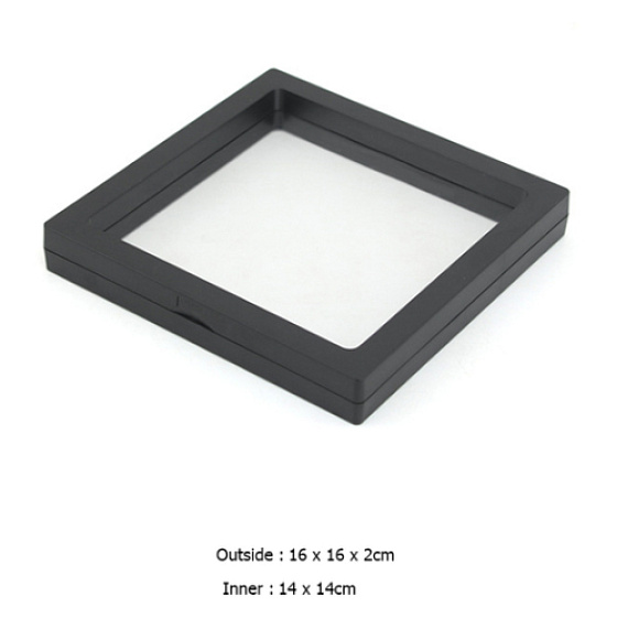3D-Universal-Kunststoffrahmen mit Folie, schwarz 16 x 16 cm