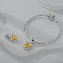 Sterling Silber 925 leuchtend - Sternzeichen Löwe, Anhänger für Armband