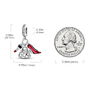 Sterling Silber 925 Chic style - Lippenstift, Pantoffel, Handtaschen, 3in1 Armband Anhänger, Zinsen