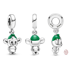 Charms Sterling Silber 925 Disney Cinderella - Gus the Mouse, Film-Armband-Anhänger
