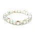 Opalit weiß matt Armband elastisch, Kunststeinkugel 6 mm / 16 cm, für Kinder, Wunsch- und Hoffnungsstein