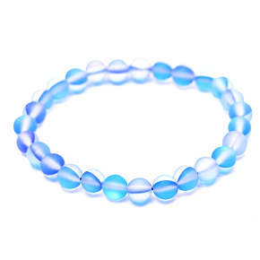 Opalit blau matt Armband elastisch, Kunststeinkugel 6 mm / 16 cm, für Kinder, Wunsch- und Hoffnungsstein Opalit blau matt Armband elastisch, Kunststeinkugel 6 mm / 16 cm, für Kinder, Wunsch- und Hoffnungsstein