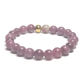 Turmalin rot Armband elastisch Naturstein, Kugel 8 mm / 16-17 cm, Wächter der guten Laune