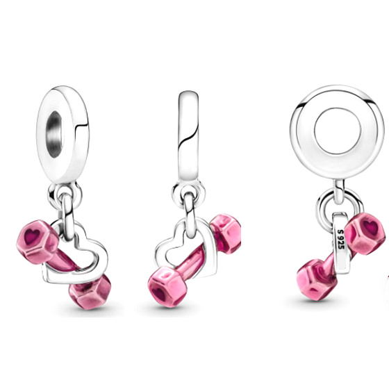 přívěsek Činka se srdcem – symbol síly, lásky a odhodlání, ze stříbra