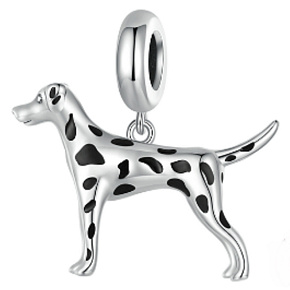 Charm Sterlingsilber 925 Hund - Dalmatiner, Anhänger für Armband Tier