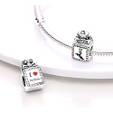 Charme Sterling Silber 925 Parfüm, Perle auf Armband Interessen