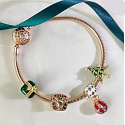 Sterling Silber 925 Geschenk - Paket grün, Jahrestag Armband Perle