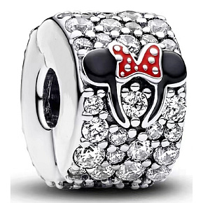 Charme Sterling Silber 925 Disney Minnie Stopper, Clip Perle für Armband