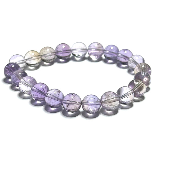 Ametrin Armband elastisch Naturstein, Kugel 8 - 9 mm / 16 - 17 cm, Energieverstärker