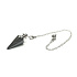 Hämatit Pendel 3,5 cm + Kette mit Kugel 18 cm, gesunder Blutstein