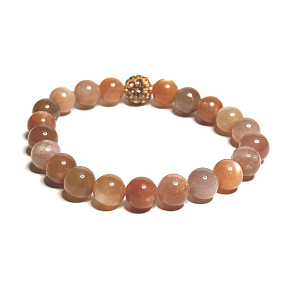 Mondstein orange Armband elastisch Naturstein, Kugel 8 mm / 16-17 cm, Stein des Schicksals Mondstein orange Armband elastisch Naturstein, Kugel 8 mm / 16-17 cm, Stein des Schicksals