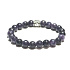 Lepidolith dunkelviolett Armband elastisch Naturstein, Kugel 8 mm / 16-17 cm, Sportler Amulett