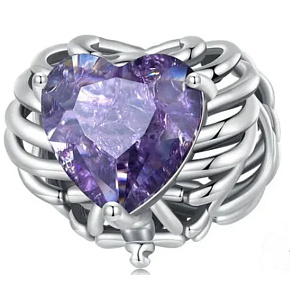 Charm Sterlingsilber 925 Skelettherz, Perle für Armband Halloween