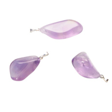 Ametyst Brazílie Troml přívěsek, přírodní kámen, S cca 2,5 cm, 1 kus, kámen králů a biskupů