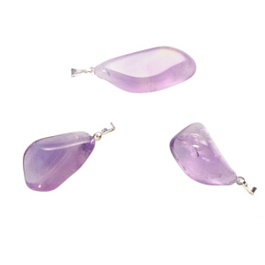 Ametyst Brazílie Troml přívěsek, přírodní kámen, S cca 2,5 cm, 1 kus, kámen králů a biskupů