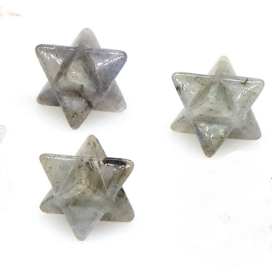 Labradorit merkaba hmatka Naturstein 13 mm, Stein der Transformation