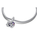 Charms Sterling Silber 925 Disney Pixar Wall-E & Eve 2in1, Film Armband Anhänger
