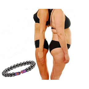 Magnetarmband multicolor elastisch Naturstein, Kugel 6 mm / 16 - 17 cm